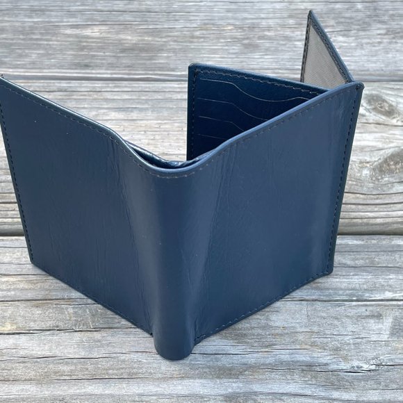 Handmade Leather Wallet Men Card Holder Purse Genuine Leather Bi fold Wallet - Picture 9 of 14